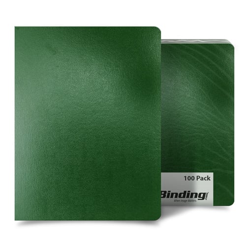 Dark Green 8.75" x 11.25" Regency Leatherette Vinyl Covers - 100pk - Clearance Sale