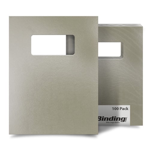 Tan 9" x 11" Regency Leatherette Vinyl Covers with Windows - 100 Sets