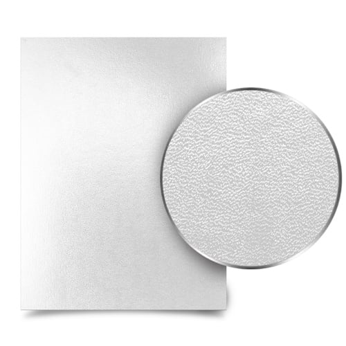 White 8" x 10" Regency Leatherette Vinyl Covers - 100pk