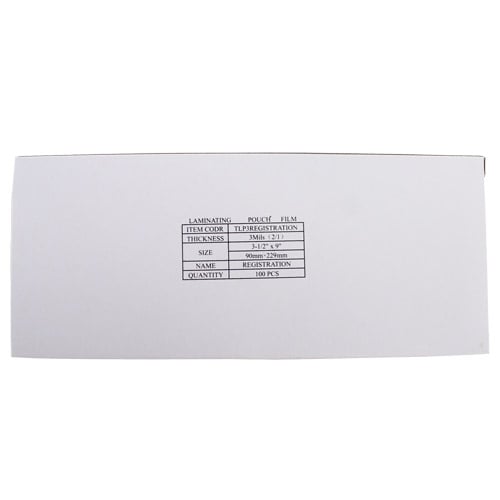 Registration Card Size Laminating Pouches - 100pk