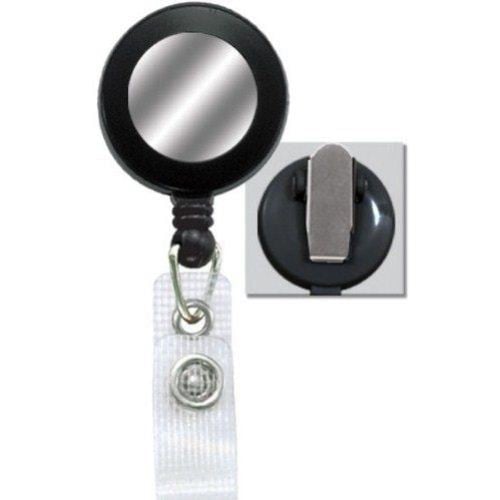 Reinforced Badge Reel w Silver Sticker and Spring Clip