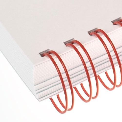 Renz 1-1/4" Red 2:1 Pitch Double Loop Ring Wire Spool