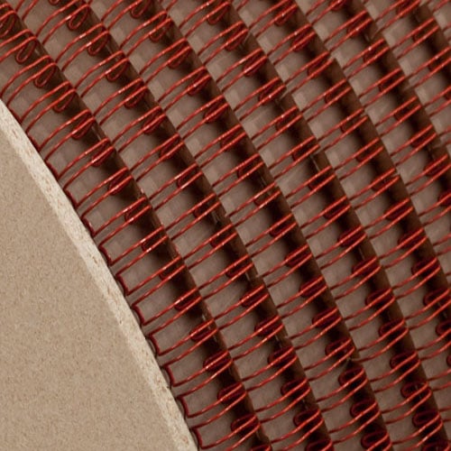 Wire-O 1" Red 2:1 Pitch Double Loop Ring Wire Spool (4600 Loops)