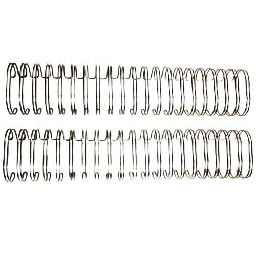Renz Premium 1 1/4" Silver 2:1 Twin Loop Ring Wire - 100pk