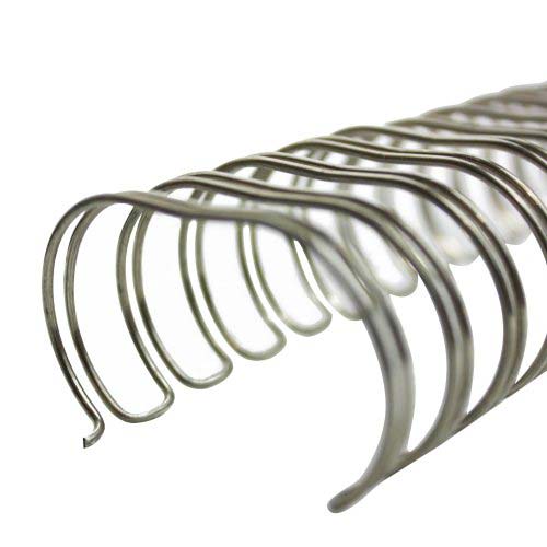 Renz Premium 1 1/2" Silver 2:1 Twin Loop Ring Wire - 100pk