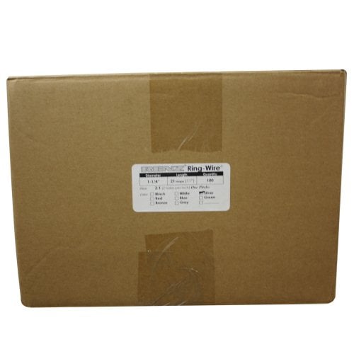 Renz Premium 1 1/2" Silver 2:1 Twin Loop Ring Wire - 100pk