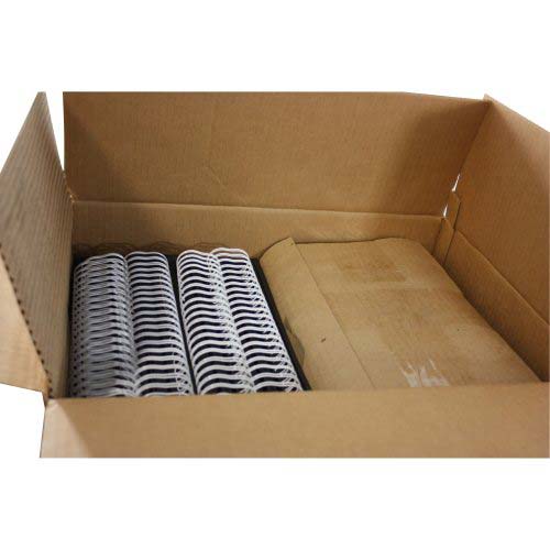Renz Premium 1 1/4" White 2:1 Twin Loop Ring Wire - 100pk