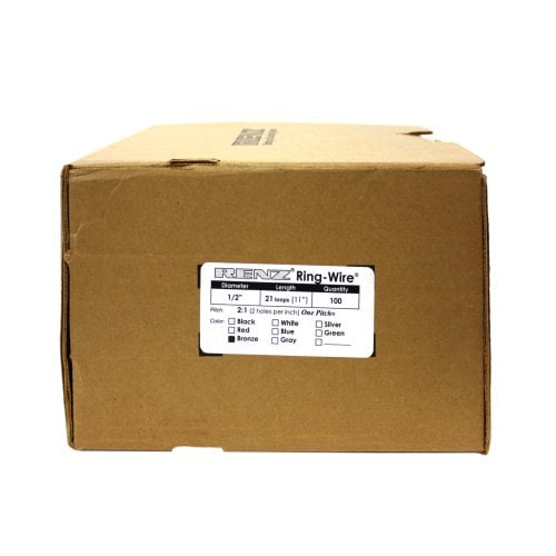 Renz Premium 1/2" Bronze 2:1 Twin Loop Ring Wire - 100pk