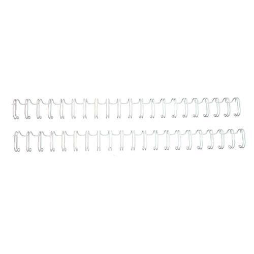 Renz Premium 1/2" White 2:1 Twin Loop Ring Wire - 100pk