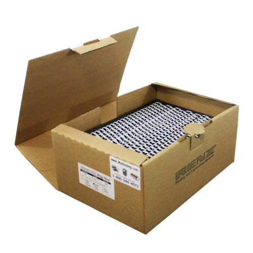 Renz Premium 1/2" White 2:1 Twin Loop Ring Wire - 100pk
