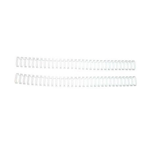 Renz Premium 1/2" White 3:1 Twin Loop Ring Wire - 100pk