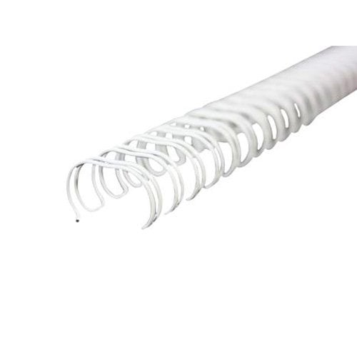 Renz Premium 1/2" White 3:1 Twin Loop Ring Wire - 100pk