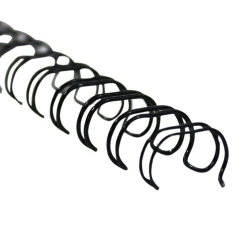 Renz Premium 1/4" Black 3:1 Twin Loop Ring Wire - 100pk