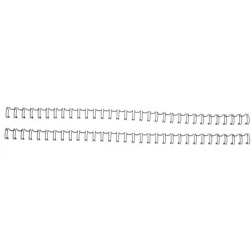 Renz Premium 1/4" Black 3:1 Twin Loop Ring Wire - 100pk