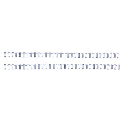 Renz Premium 1/4" Blue 3:1 Twin Loop Ring Wire - 100pk
