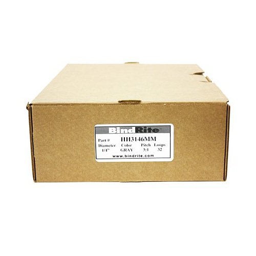 Renz Premium 1/4" Gray 3:1 Twin Loop Ring Wire - 100pk