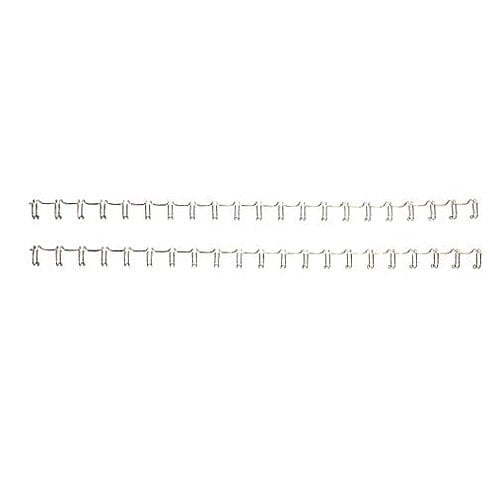 Renz Premium 1/4" Silver 2:1 Twin Loop Ring Wire - 100pk