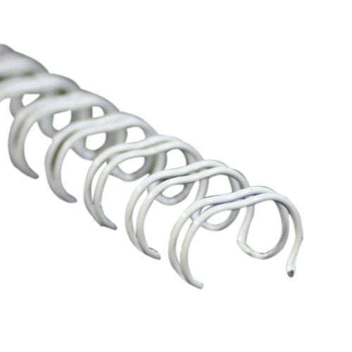 Renz Premium 1/4" White 3:1 Twin Loop Ring Wire - 100pk