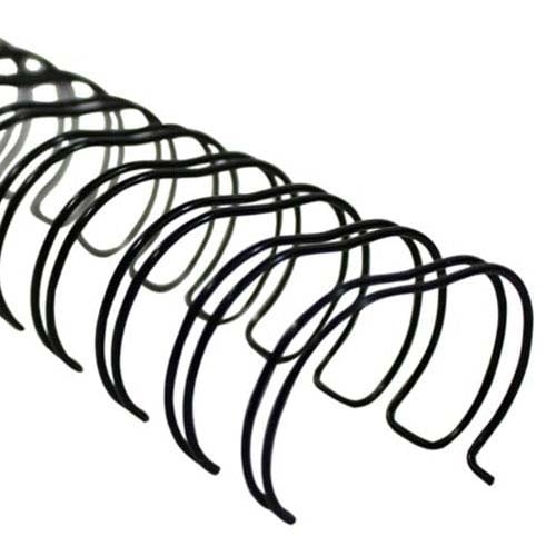Renz Premium 1" Black 2:1 Twin Loop Ring Wire - 100pk