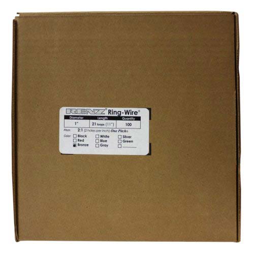 Renz Premium 1" Bronze 2:1 Twin Loop Ring Wire - 100pk