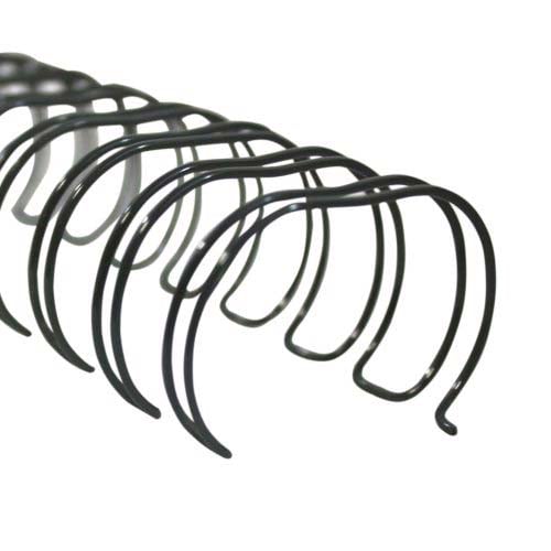 Renz Premium 1" Gray 2:1 Twin Loop Ring Wire - 100pk