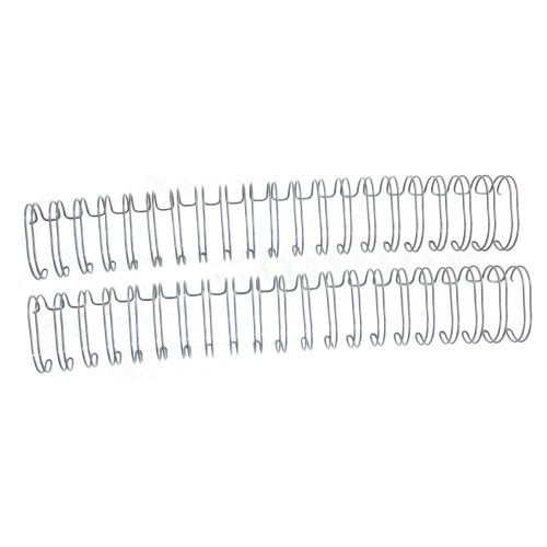 Renz Premium 1" Gray 2:1 Twin Loop Ring Wire - 100pk