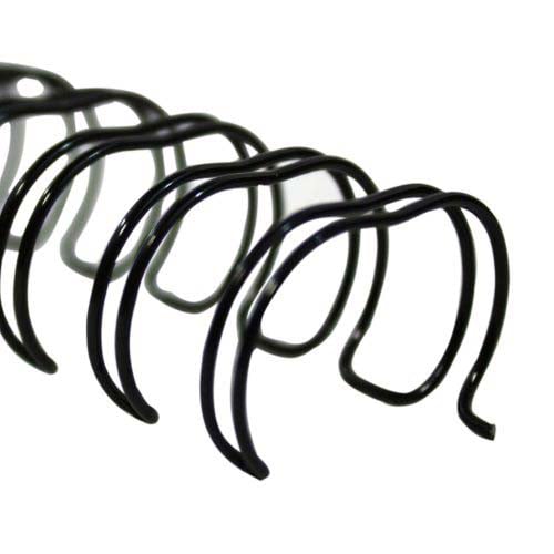 Renz Premium 3/4" Black 2:1 Twin Loop Ring Wire - 100pk