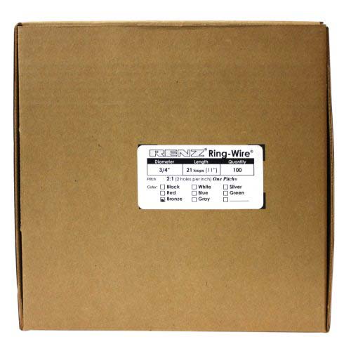 Renz Premium 3/4" Bronze 2:1 Twin Loop Ring Wire - 100pk