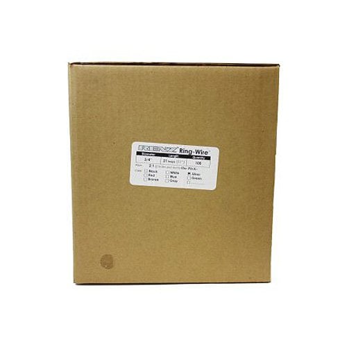 Renz Premium 3/4" Silver 2:1 Twin Loop Ring Wire - 100pk