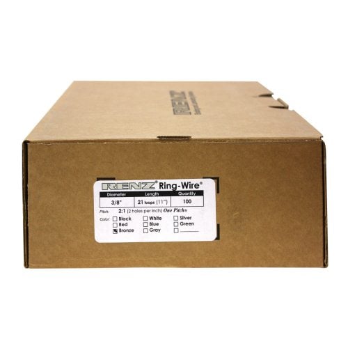 Renz Premium 3/8" Bronze 2:1 Twin Loop Ring Wire - 100pk