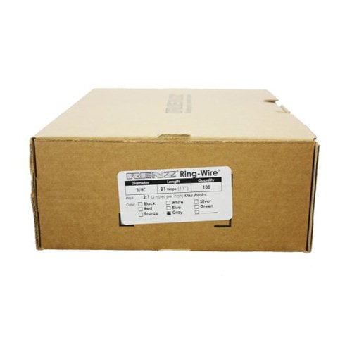 Renz Premium 3/8" Gray 2:1 Twin Loop Ring Wire - 100pk