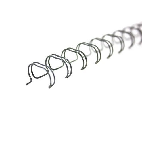 Renz Premium 3/8" Gray 2:1 Twin Loop Ring Wire - 100pk