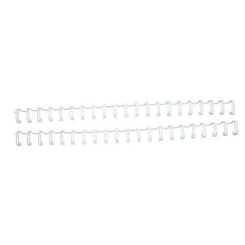 Renz Premium 3/8" White 2:1 Twin Loop Ring Wire - 100pk