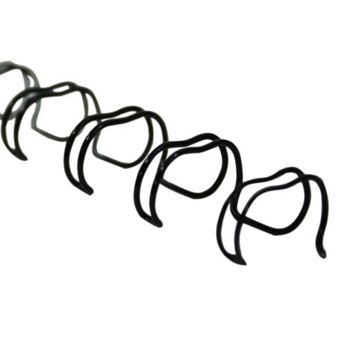 Renz Premium 5/16" Black 2:1 Twin Loop Ring Wire - 100pk