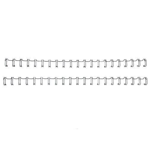 Renz Premium 5/16" Gray 2:1 Twin Loop Ring Wire - 100pk