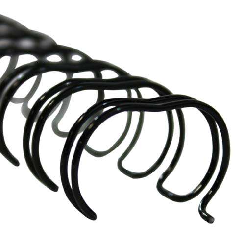 Renz Premium 5/8" Black 2:1 Twin Loop Ring Wire - 100pk