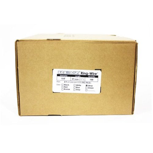 Renz Premium 5/8" Silver 2:1 Twin Loop Ring Wire - 100pk