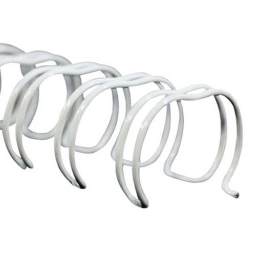 Renz Premium 5/8" White 2:1 Twin Loop Ring Wire - 100pk