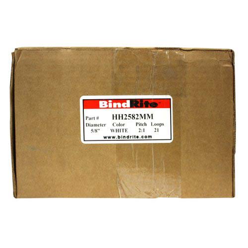 Renz Premium 5/8" White 2:1 Twin Loop Ring Wire - 100pk