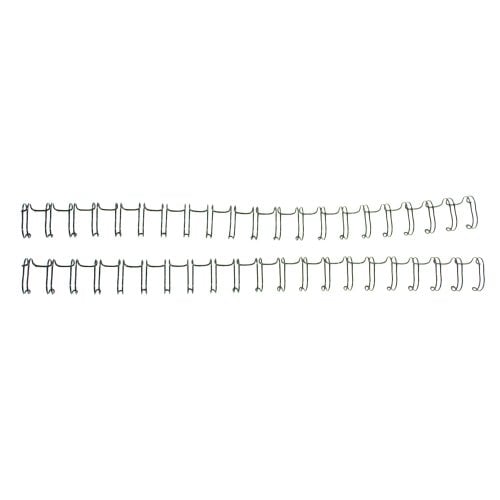 Renz Premium 7/16" Black 2:1 Twin Loop Ring Wire - 100pk
