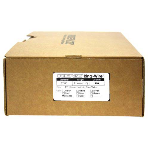 Renz Premium 7/16" Bronze 2:1 Twin Loop Ring Wire - 100pk