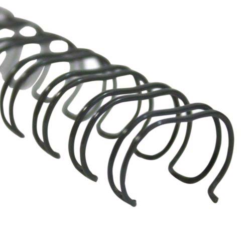 Renz Premium 7/16" Gray 3:1 Twin Loop Ring Wire - 100pk