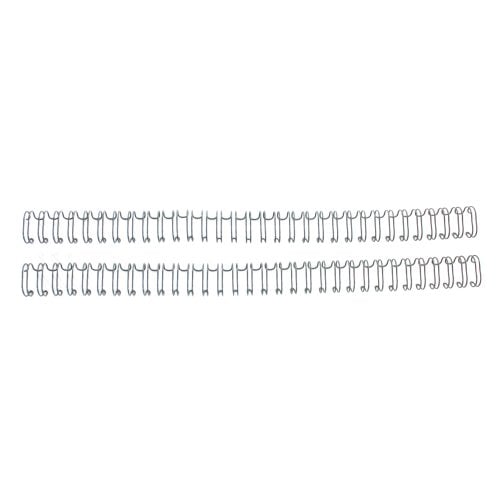 Renz Premium 7/16" Gray 3:1 Twin Loop Ring Wire - 100pk