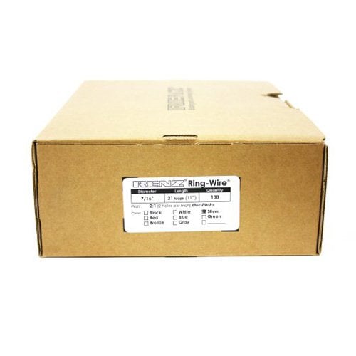 Renz Premium 7/16" Silver 2:1 Twin Loop Ring Wire - 100pk