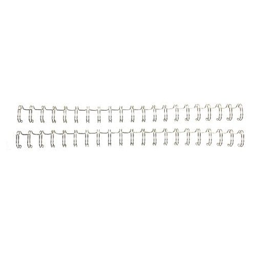 Renz Premium 7/16" Silver 2:1 Twin Loop Ring Wire - 100pk