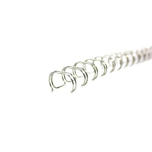 Renz Premium 7/16" Silver 2:1 Twin Loop Ring Wire - 100pk