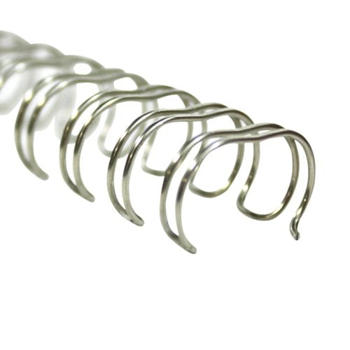 Renz Premium 7/16" Silver 3:1 Twin Loop Ring Wire - 100pk