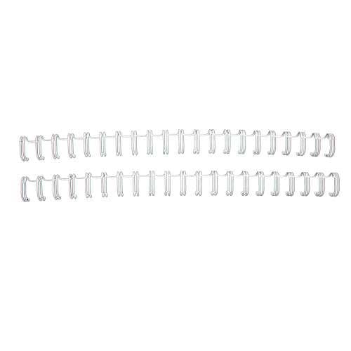 Renz Premium 7/16" White 2:1 Twin Loop Ring Wire - 100pk