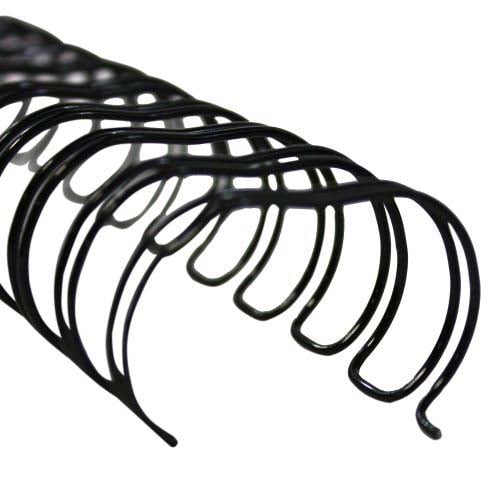 Renz Premium 7/8" Black 2:1 Twin Loop Ring Wire - 100pk