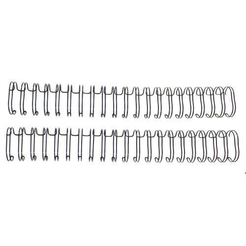 Renz Premium 7/8" Black 2:1 Twin Loop Ring Wire - 100pk